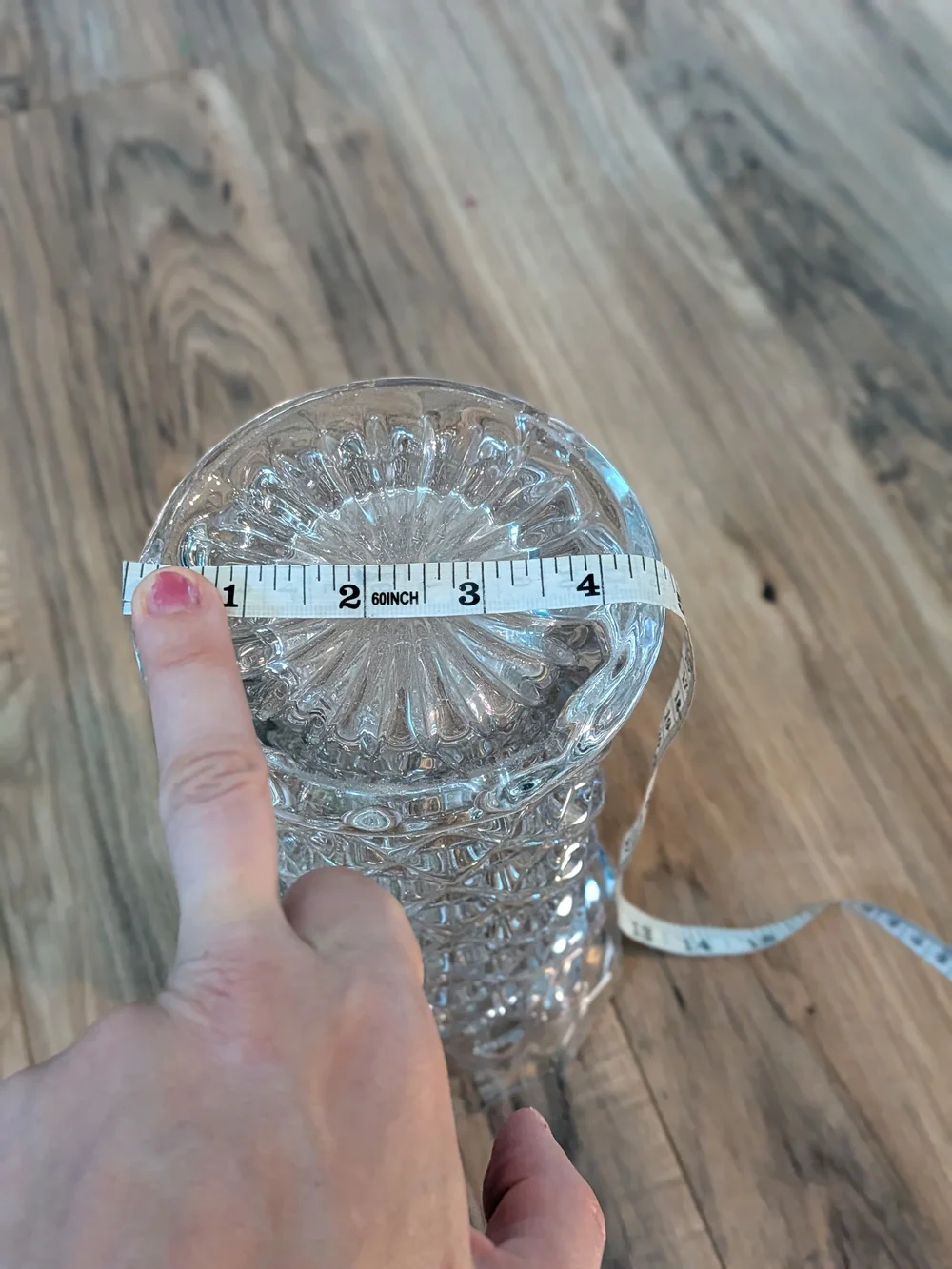 Clear Textured Glass Vase - Home Accents